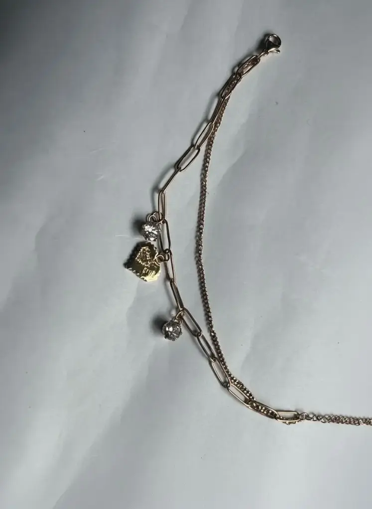 DOUBLE CHAIN HEART